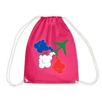 Patrouille de France military aircraft - Drawstring Bag - fuchsia - Front