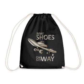 Skateboarding, Skateboarding - Drawstring Bag - black - Front