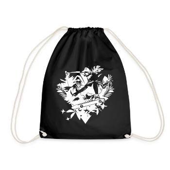 Dessin de patineur - Sac de sport léger - noir - Devant