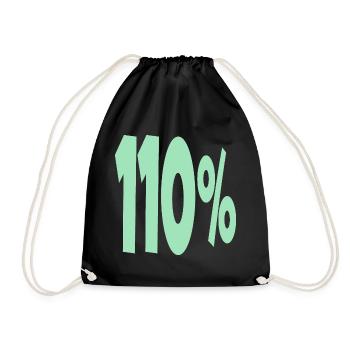 One Hundred and 10 Percent - Drawstring Bag - black - Front