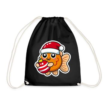 Goldfish Christmas Swain - Turnbeutel - Schwarz - Vorne