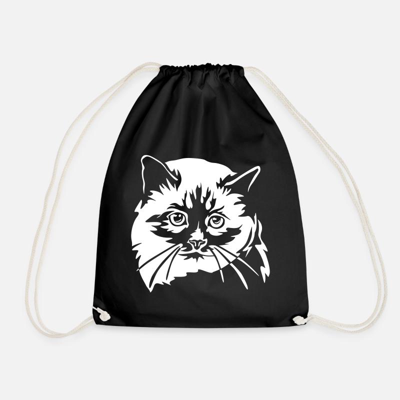 Birma Katze "Black Edition" - Turnbeutel - Schwarz