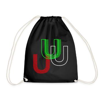 U Neon - Turnbeutel - Schwarz - Vorne