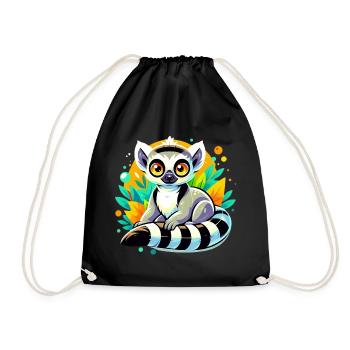 Lémurien - Sac de sport léger - noir - Devant