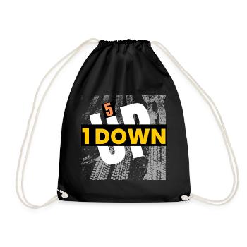 1 down 5 up  - Drawstring Bag - black - Front