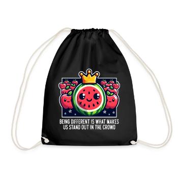 BEING DIFFERENT IS WHAT MAKES US STAND OUT - Drawstring Bag - black - Front