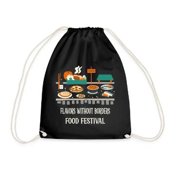 Street Food Festival - Drawstring Bag - black - Front