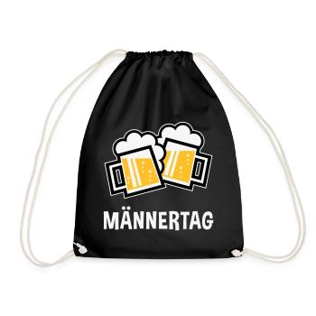Männertag (Bier Prosit Bayrische Bierkrüge / 3C) - Turnbeutel - Schwarz - Vorne