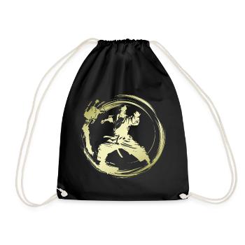 Karaté Silhouette Combattante - Sac de sport léger - noir - Devant