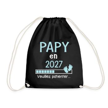 Papy en 2027 Cadeau Futur Papi - Sac de sport léger - noir - Devant