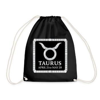 Signe du zodiaque Taureau - Sac de sport léger - noir - Devant