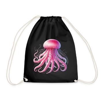 Méduse Créatures de la mer Carnaval Tentacules Méduse de feu - Sac de sport léger - noir - Devant