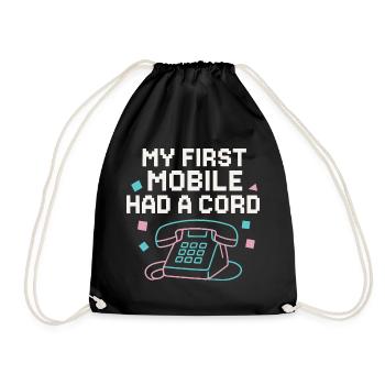 Mon premier téléphone avait un câble - Sac de sport léger - noir - Devant