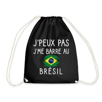 J’peux Pas J’me Barre au Brésil Humour Voyage - Sac de sport léger - noir - Devant