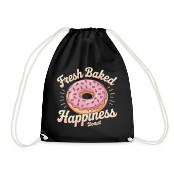 Bonheur fraîchement cuit – Donut - Sac de sport léger - noir - Devant