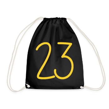 23 - Drawstring Bag - black - Front