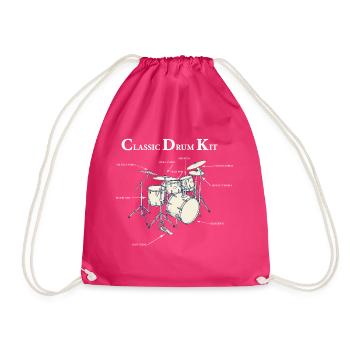 Diagramme Batterie Classique Vintage - Sac de sport léger - fuchsia - Devant