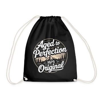 Vintage 1979 Born Retro Original 1979 - Drawstring Bag - black - Front