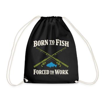 Fishing Lifestyle Angler for Life Fish - Drawstring Bag - black - Front