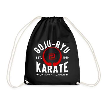 Goju Ryu Karate East. 1930 Okinawa Japan - Drawstring Bag - black - Front