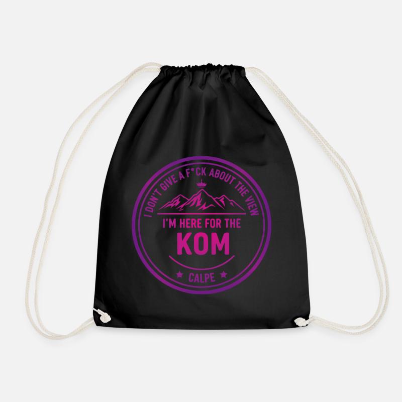 KOM Mountain Stamp Calpe - Drawstring Bag - black