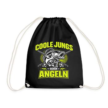 Cadeau de pêche pour la pêche et la marche des gars cool - Sac de sport léger - noir - Devant