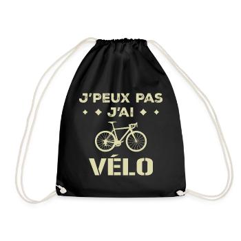 J peux Pas J ai Vélo Cycliste Cyclisme - Sac de sport léger - noir - Devant