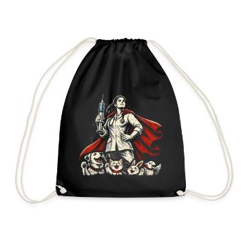 Veterinarian Veterinarian - Drawstring Bag - black - Front