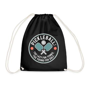 Joueur de pickleball trop paresseux pour le tennis pickleball - Sac de sport léger - noir - Devant