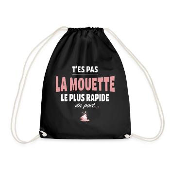 T’es pas la mouette la plus rapide du port, humour - Sac de sport léger - noir - Devant