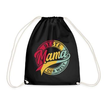 Cadeau de la Meilleure T-shirt Maman du Monde pour la fête des mères - Sac de sport léger - noir - Devant