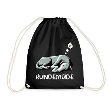 Hundemüde Irischer Wolfshund Wolfshundbesitzer - Turnbeutel - Schwarz - Vorne