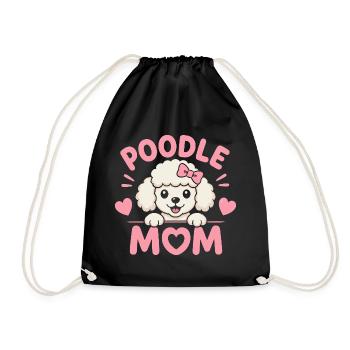 Cœurs de Maman Caniche - Sac de sport léger - noir - Devant