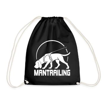 Bloodhound Mantrailing Dog Sports Dogs Wilsigns - Drawstring Bag - black - Front