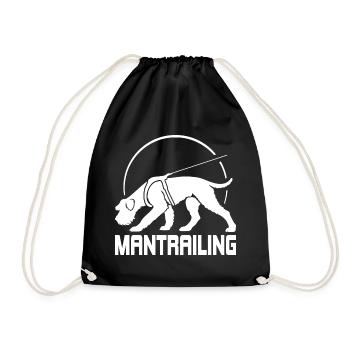 Giant Schnauzer Mantrailing Dog Sport Dog Dog - Drawstring Bag - black - Front