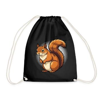 Squirrel Squirrel Squirrel Lover Rodent - Drawstring Bag - black - Front