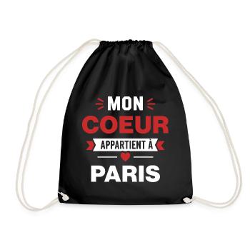 Mon Coeur Appartient à Paris - Sac de sport léger - noir - Devant