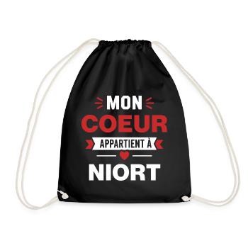 Mon Cœur Appartient à Niort - Sac de sport léger - noir - Devant