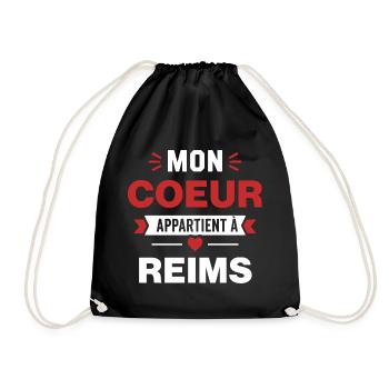 Mon Coeur Appartient à Reims - Sac de sport léger - noir - Devant