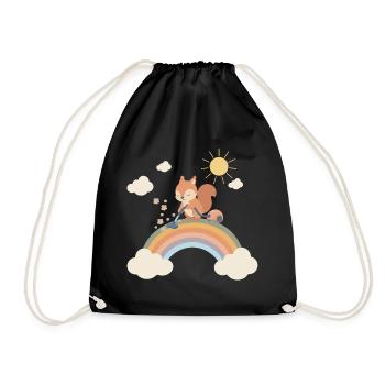 L’écureuil suce l’arc-en-ciel - Sac de sport léger - noir - Devant