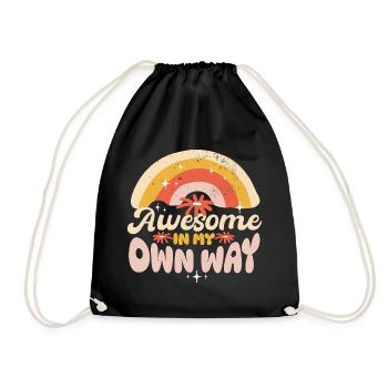 Awesome Ladies - Drawstring Bag - black - Front