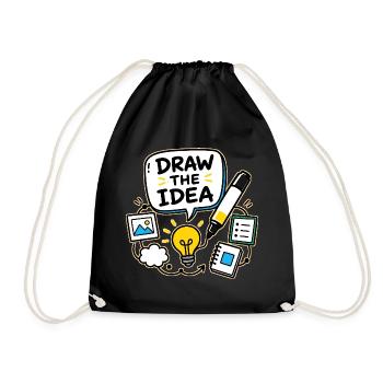DRAW THE IDEA - Turnbeutel - Schwarz - Vorne