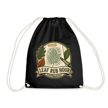 LEAF RUB HOUR - Drawstring Bag - black - Front