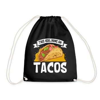 Ladies love Tacos - Turnbeutel - Schwarz - Vorne