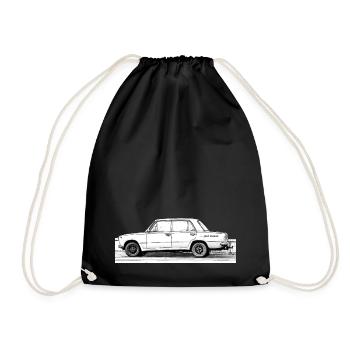 old car on new clothes - Drawstring Bag - black - Front
