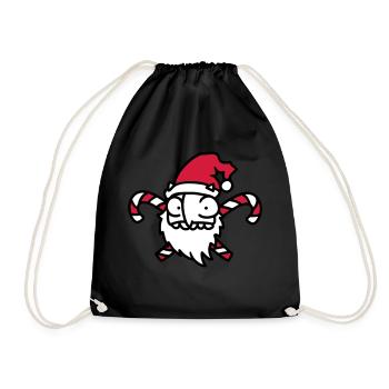Père Noël de sucre de canne 3 - Sac de sport léger - noir - Devant