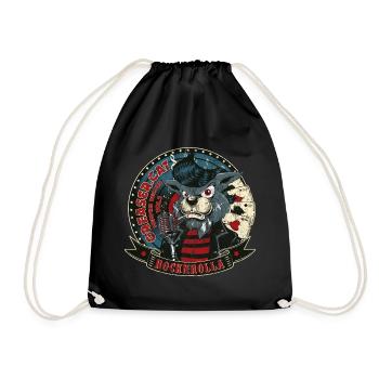 CHANT gueule de bois drôle de chat Rockabilly cadeau - Sac de sport léger - noir - Devant