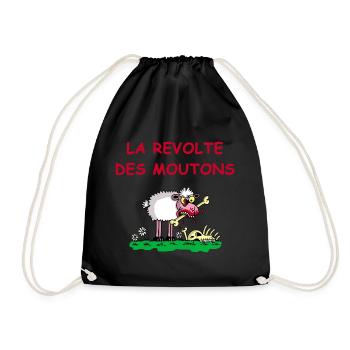 La révolte des moutons - Sac de sport léger - noir - Devant