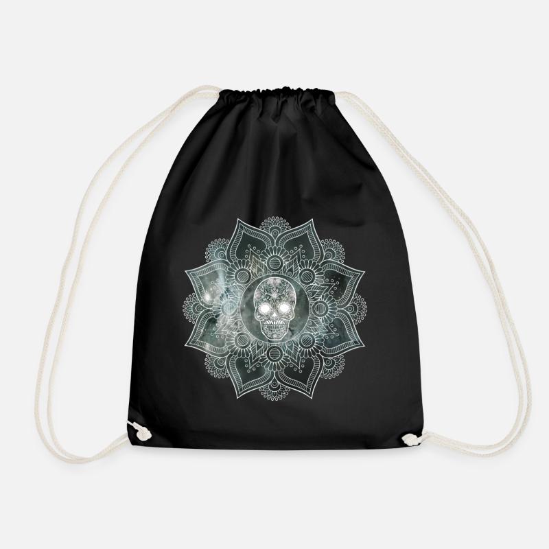 Mandala Skull - Turnbeutel - Schwarz
