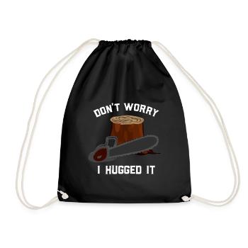 Cadeau en bois pour le travail du bois - Sac de sport léger - noir - Devant